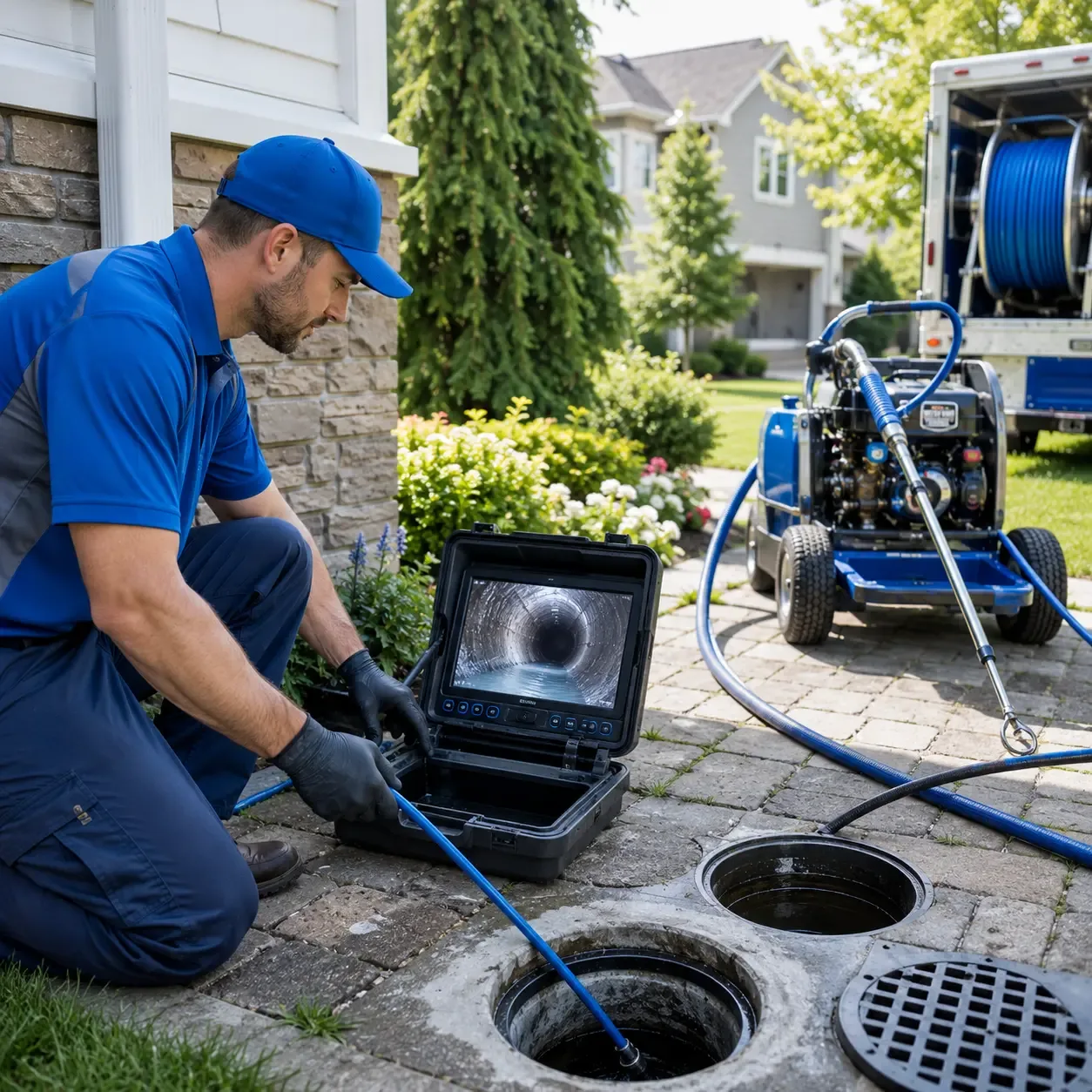 Outdoor drain cleaning professionals serving Franklin, ME